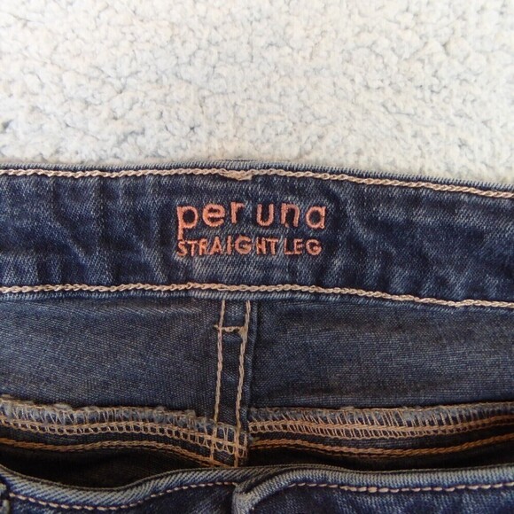 M&S Per Una Jeans Women's UK 16 Denim Pants Straight Leg Dark Wash Meas. 34x28 - Picture 9 of 15